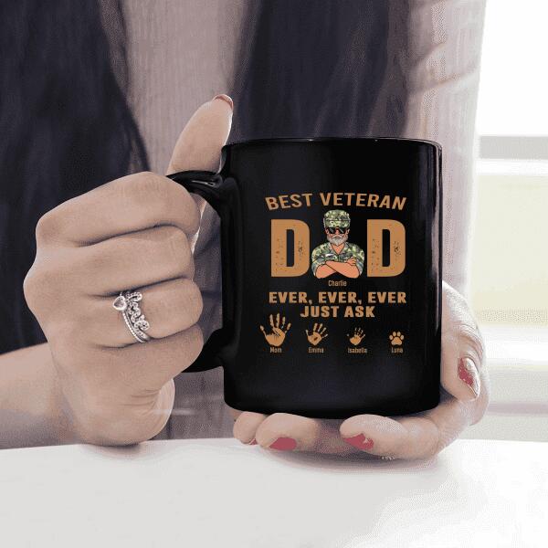 Best Dad Veteran Ever Just Ask Personalized T-shirt, Best Gift For Veterans Occasion