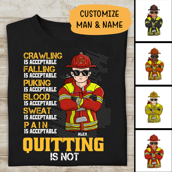 Firefighter Husband Dad Papa Personalized T-shirt For Father Amazing Gift