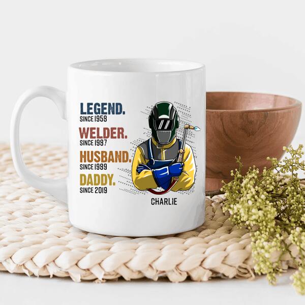 Welder, Husband, Daddy and Legend Personalized T-shirt, Best Gift For Father