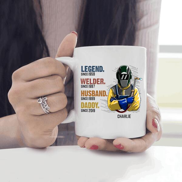 Welder, Husband, Daddy and Legend Personalized T-shirt, Best Gift For Father