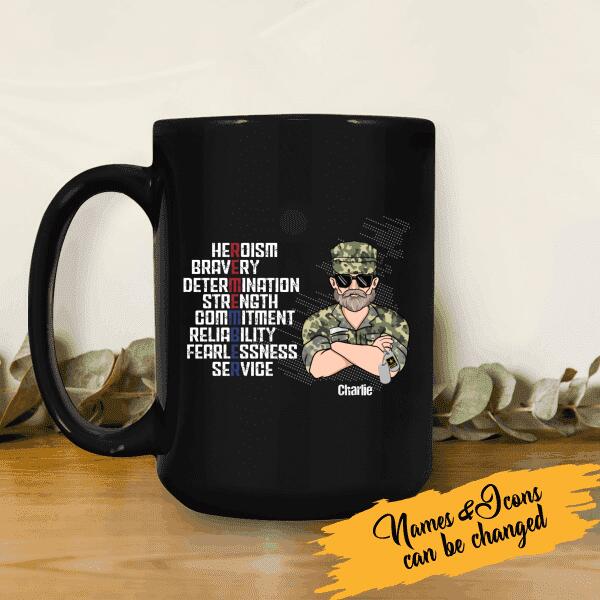 Remember Heroism Bravery Determination Strength Commitment Personalized T-shirt, Best Gift For Veterans Occasion