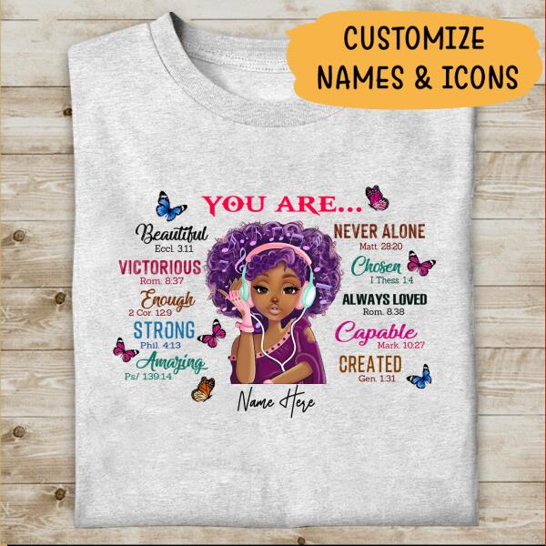 Black Girl You Are Beautiful Black Teenage Customize T-shirt, Best Gift For Black Women