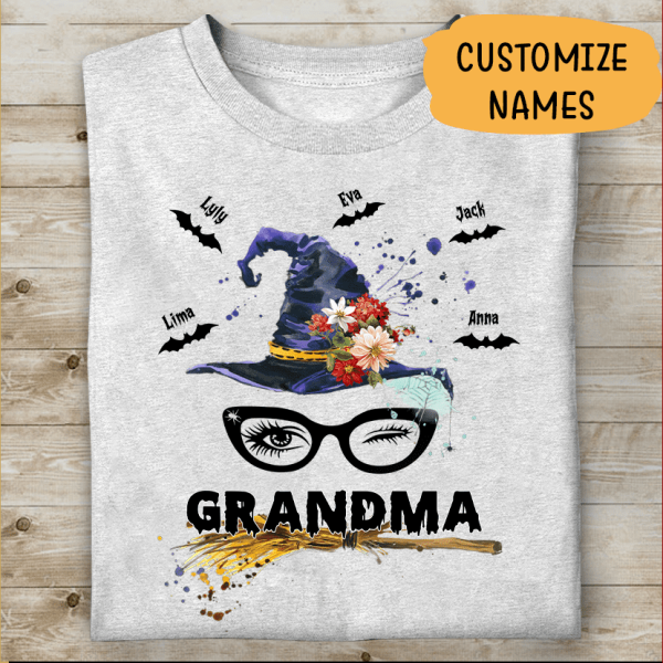 Grandma Halloween Personalized T-shirt Special Gift For Mama Mom Grandmother