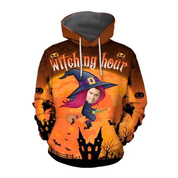 Witching Hour Personalized 3D All Over Print Hoodie, Best Gift For Halloween Occasion