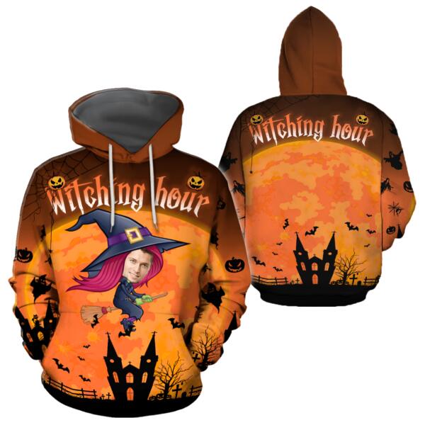 Witching Hour Personalized 3D All Over Print Hoodie, Best Gift For Halloween Occasion