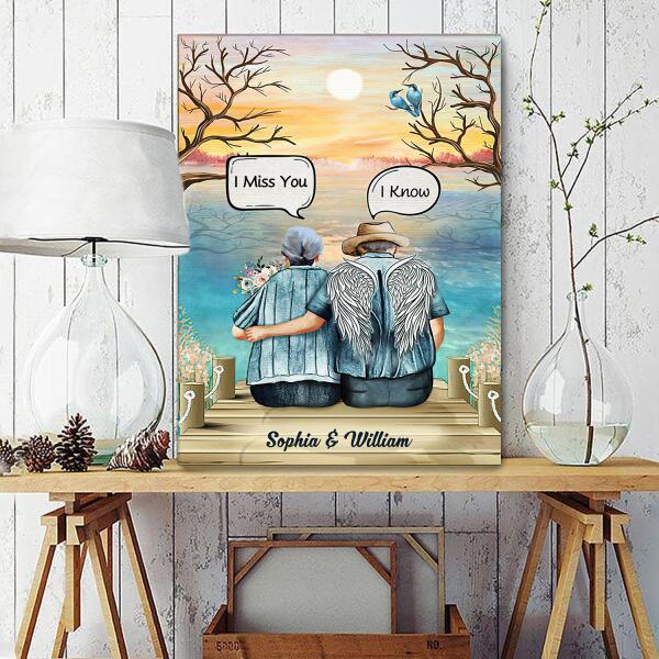 Still Talk About You Widow Old Couple - Memorial Gift - Personalized Custom Poster, Best Gifts For Old Couple