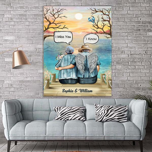Still Talk About You Widow Old Couple - Memorial Gift - Personalized Custom Poster, Best Gifts For Old Couple