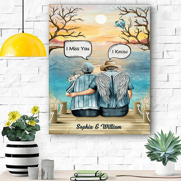 Still Talk About You Widow Old Couple - Memorial Gift - Personalized Custom Poster, Best Gifts For Old Couple