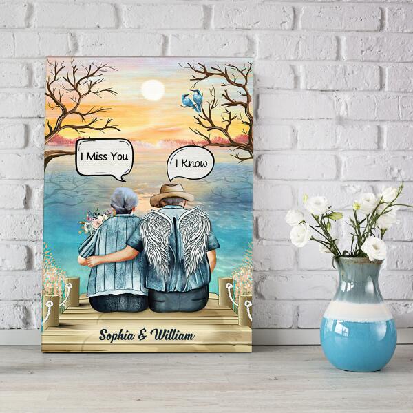 Still Talk About You Widow Old Couple - Memorial Gift - Personalized Custom Poster, Best Gifts For Old Couple
