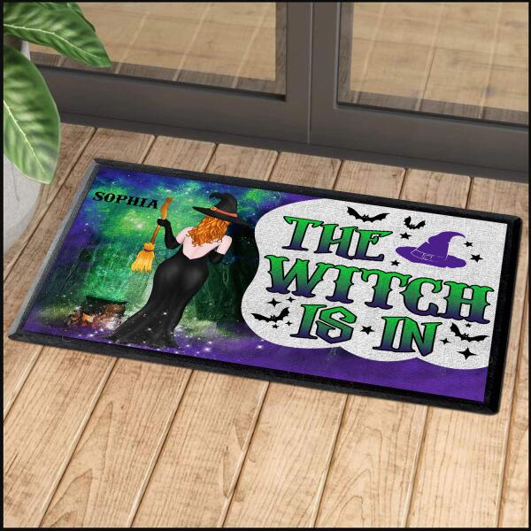 Witch Is In Custom Doormat, Best Gift For Halloween Decorations Indoor