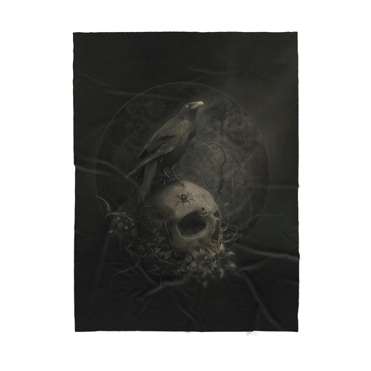 Infinite Store 3D Printed Skull Sherpa Blanket PL