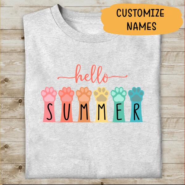 Hello Summer Special Amazing Shirt For Dog Lover Paw Full 4 Seasons To Choose