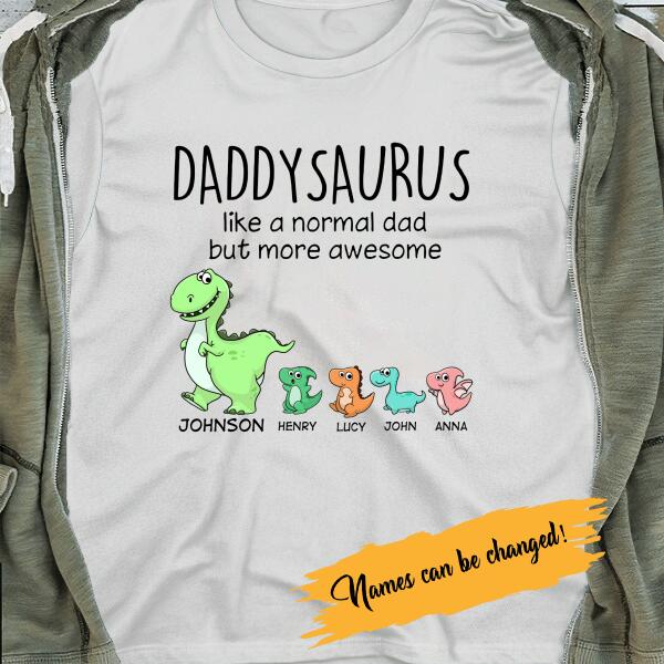 Personalized Gift Father's Day T-shirt Daddy Saurus