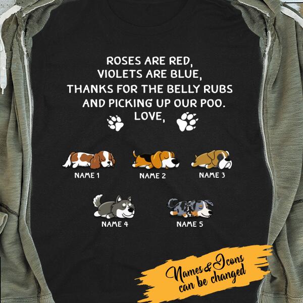 Personalized T-shirt Best Dog Dad Ever Thanks For Picking Up Our Poo Father's Day