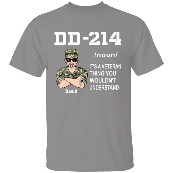 DD-124 It's A Veteran Thing You Would Not Understand Personalized T-shirt For Dad Papa Grandpa