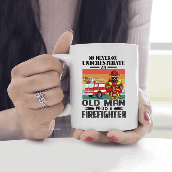 Never Underestimate An Old Man Who Is A Firefighter Personalized T-shirt, Best Gift For Firefighter