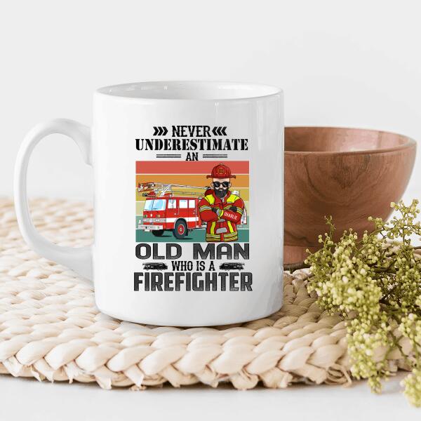 Never Underestimate An Old Man Who Is A Firefighter Personalized T-shirt, Best Gift For Firefighter
