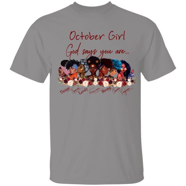 God Says You Are Personalized T-shirt For Black Girl Special Gift