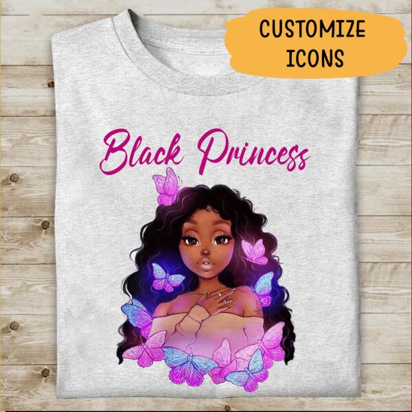 Black Princess Personalized T-shirt For Black Girl Special Amazing Gift