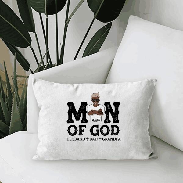 Personalized Canvas Throw Pillow Man Of God - Amazing gift for Father's day