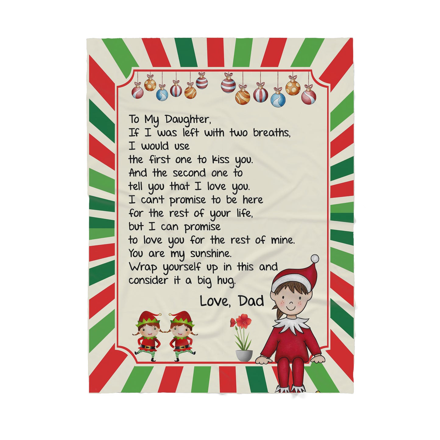 To My Daughter From Dad Sherpa Blanket TN