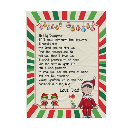 To My Daughter From Dad Sherpa Blanket TN