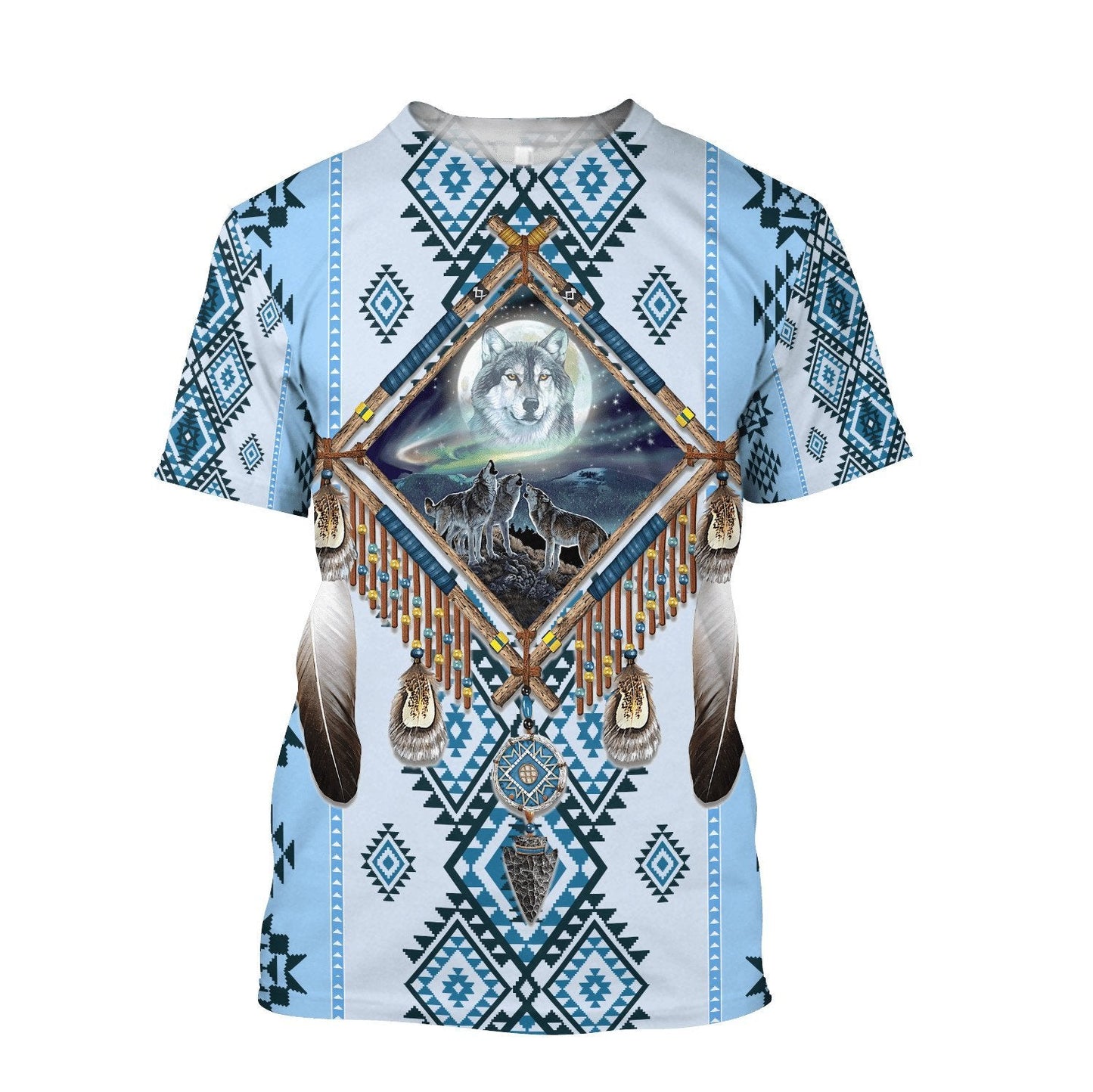 Wolf Native American 3D All Over Printed Unisex Shirts
