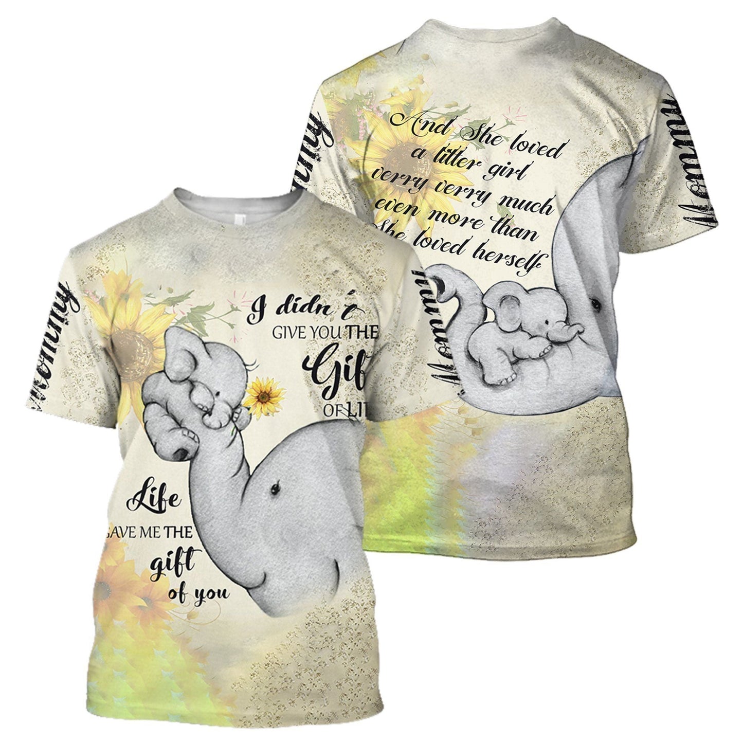 3D All Over Print Love Mom Elephant Shirt and short for man and women PL - Amaze Style™-Apparel