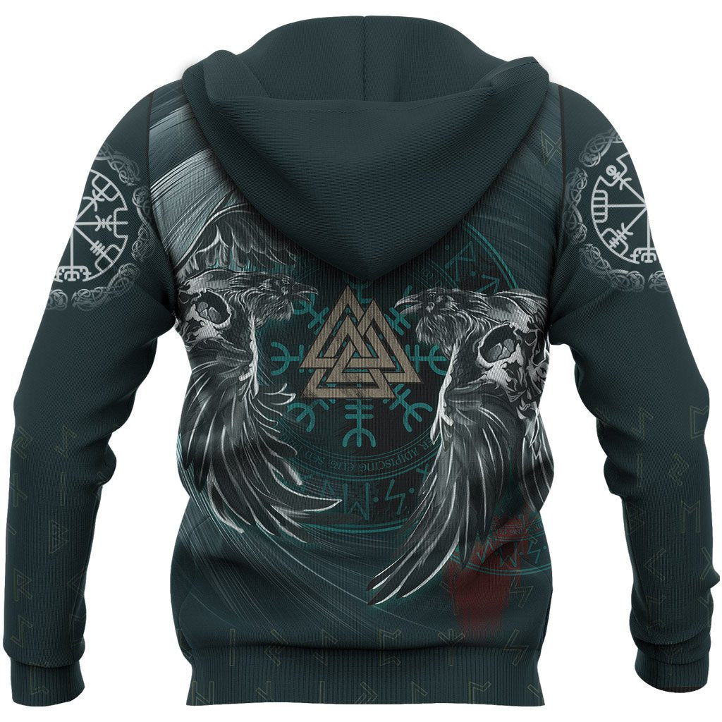 Viking Hoodie Ravens Skull Tattoo HP261210 - Amaze Style™-Apparel