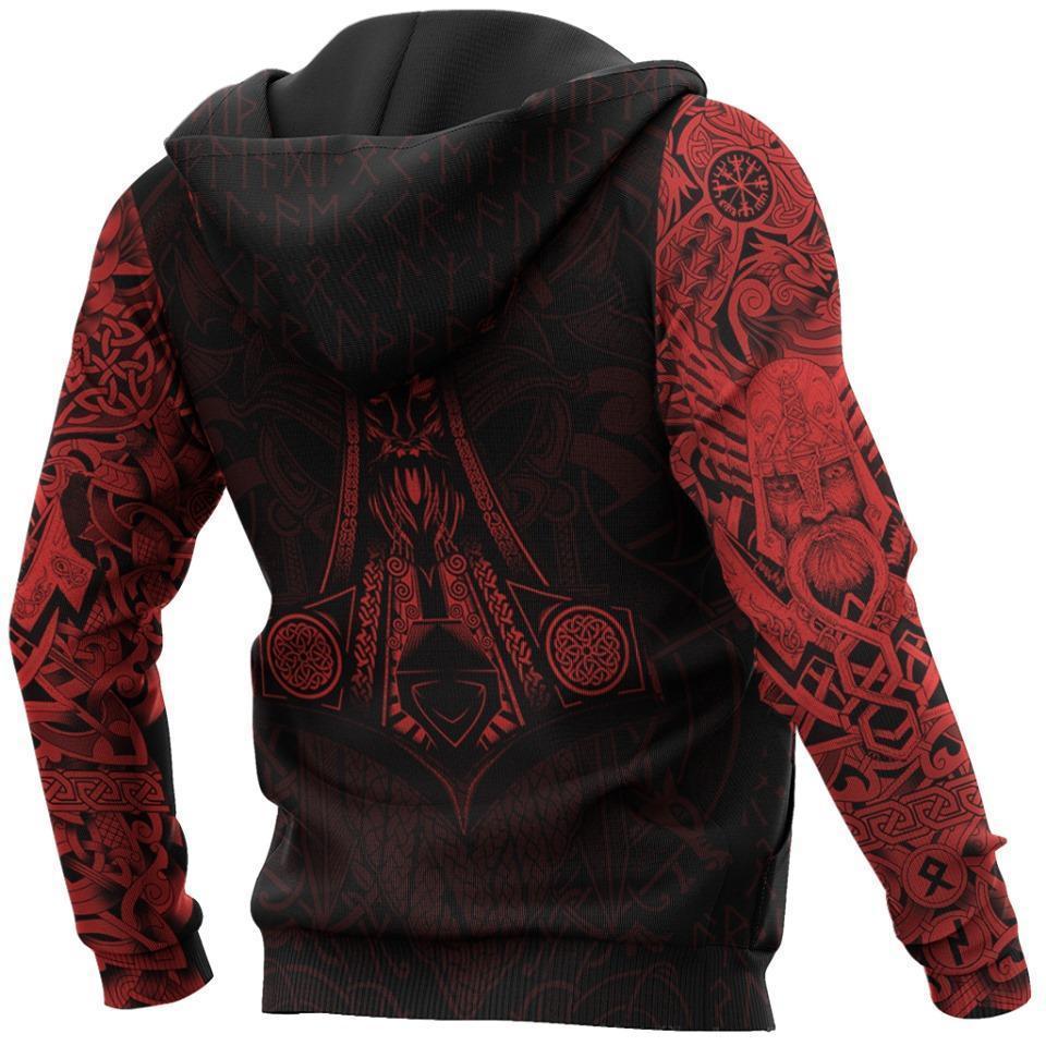 Vikings - The Raven Red of Odin Tattoo - Amaze Style™-Apparel
