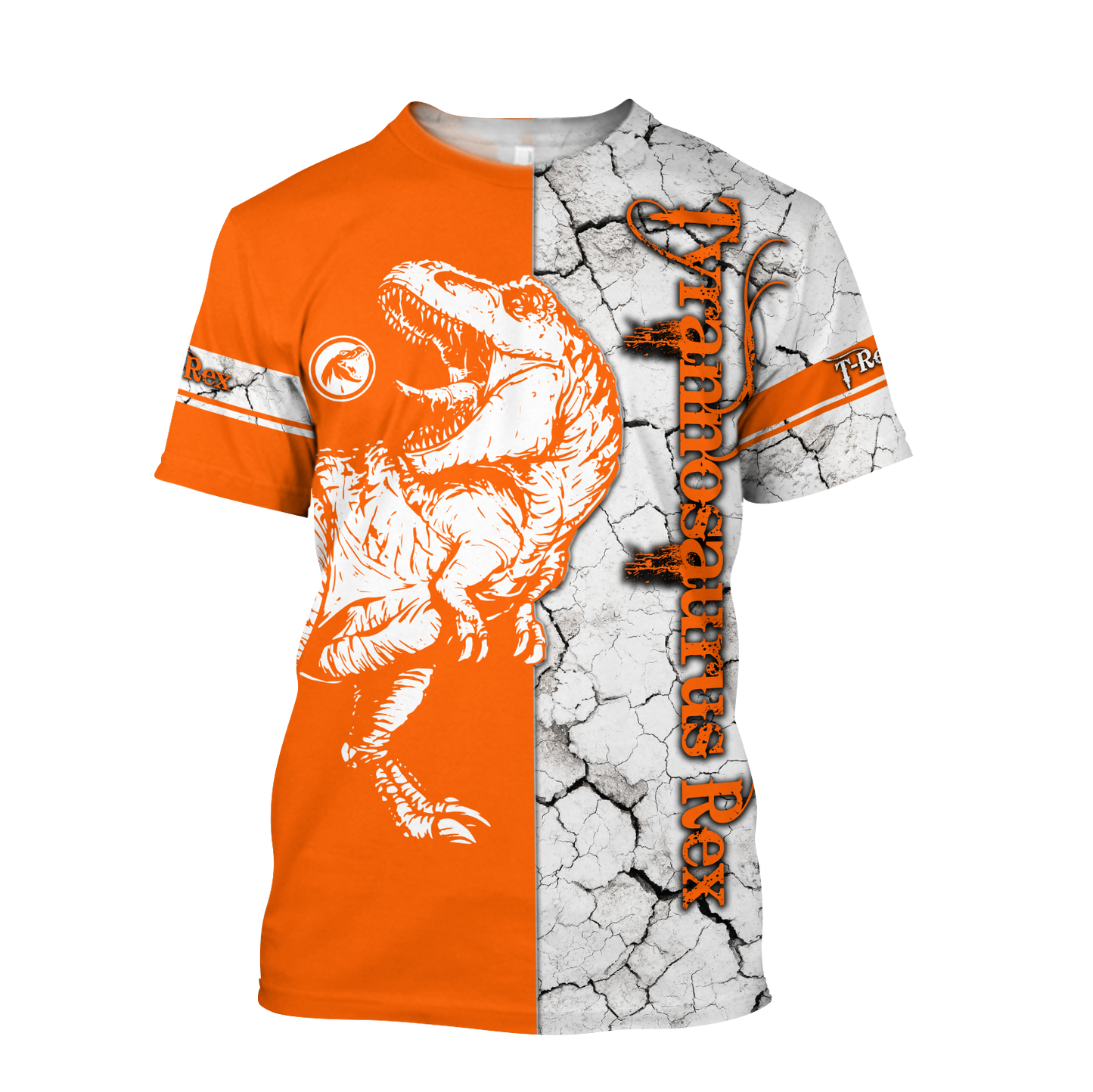 Tyrannosaurus Dinosaur Orange 3D all over printed shirts