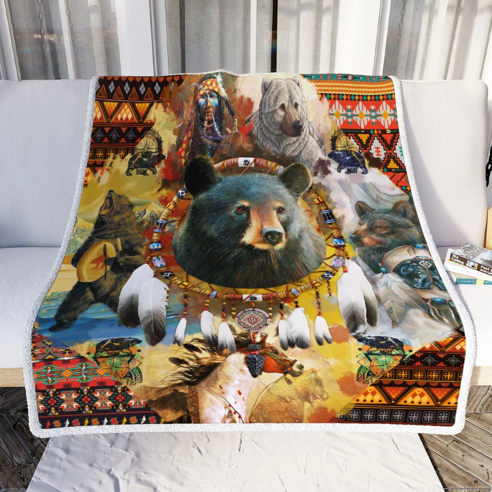Bear Native American Blanket