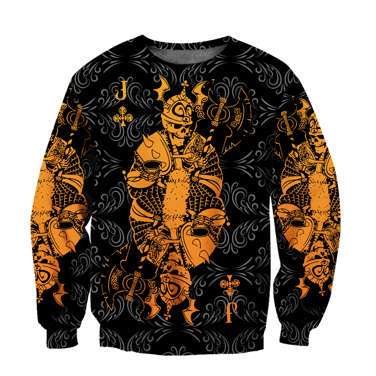 3D Jack Club Skull Poker Over Printed Hoodie