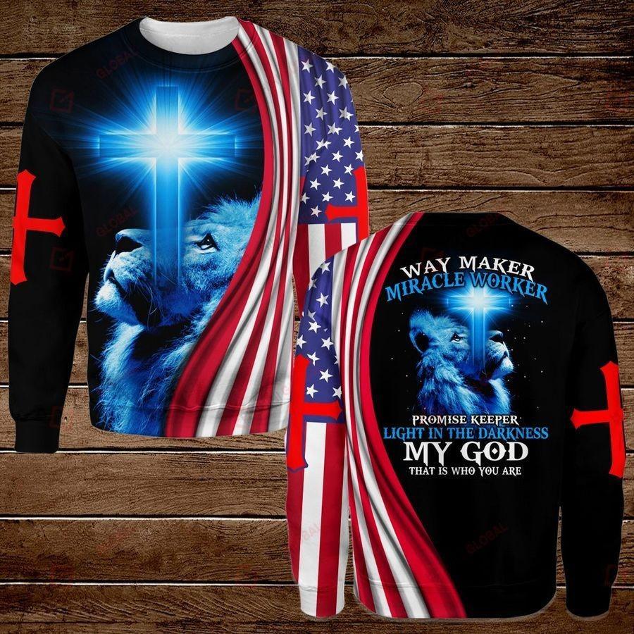 Way Maker Miracle Worker American Flag 3D All Over Printed Shirts For Men and Women TA0729209