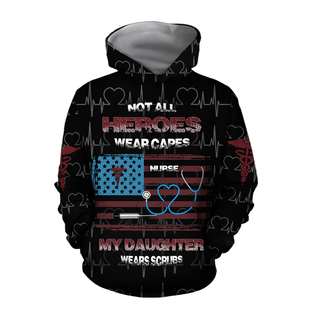 All Over Printed My Daughter Is A Nurse Hoodie DA140920201-MEI