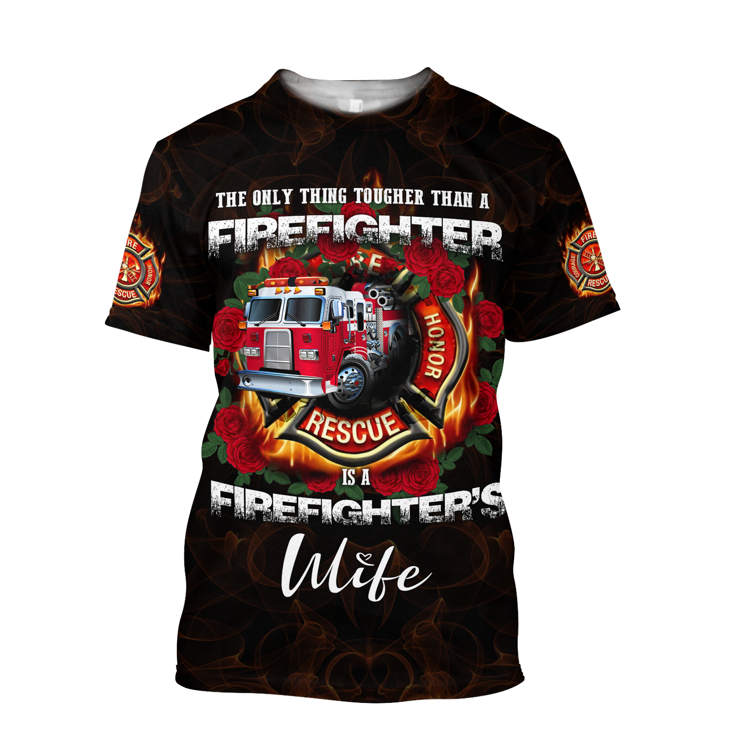 All Over Printed Firefighter's Wife Hoodie DA14092020-MEI
