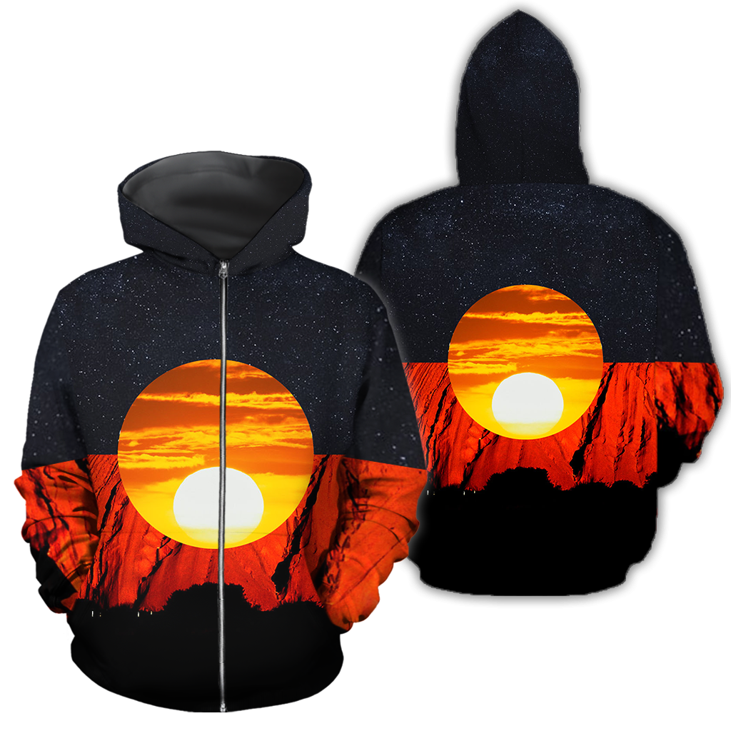 Australia Aborigina Flag 3D All Over Printed Hoodie Shirts MP040401 - Amaze Style™-Apparel