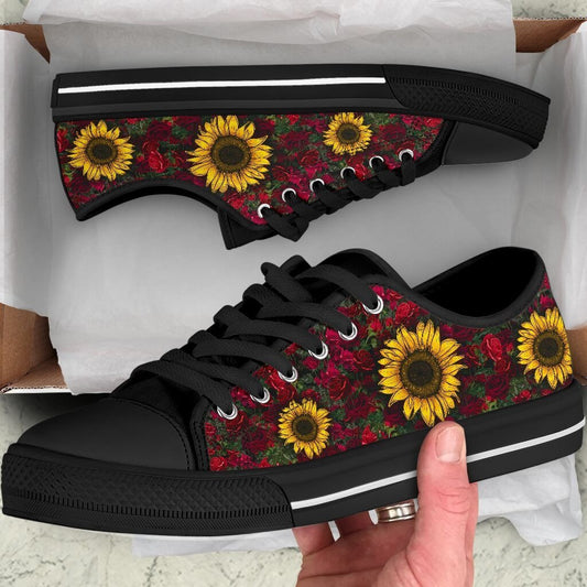 Sunflowers And Roses Low Top Shoes TA031925 - Amaze Style™-