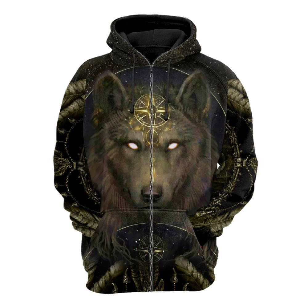 Wolf Tattoo 3D Over Printed Unisex Shirts