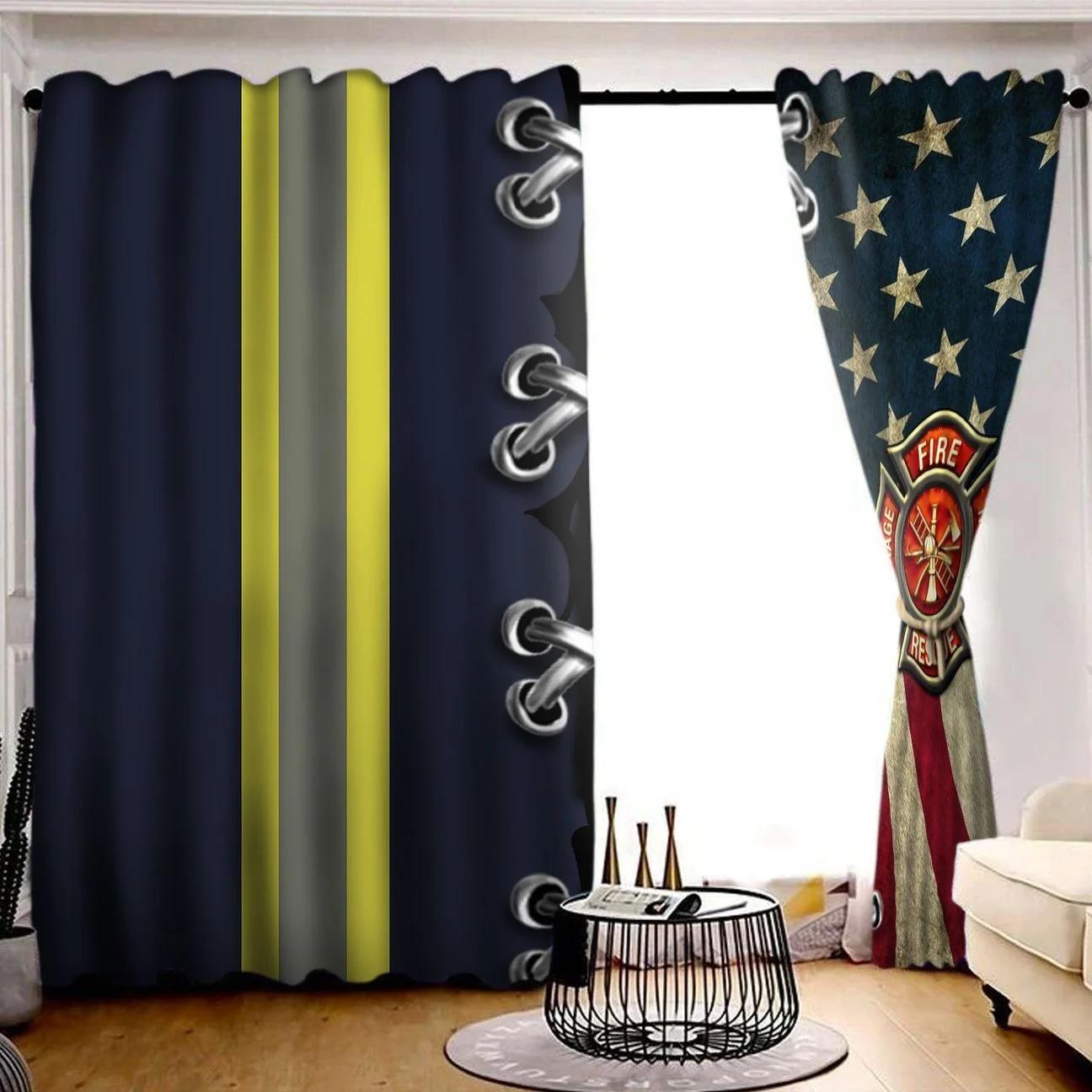 American Firefighter Blackout Thermal Grommet Window Curtains