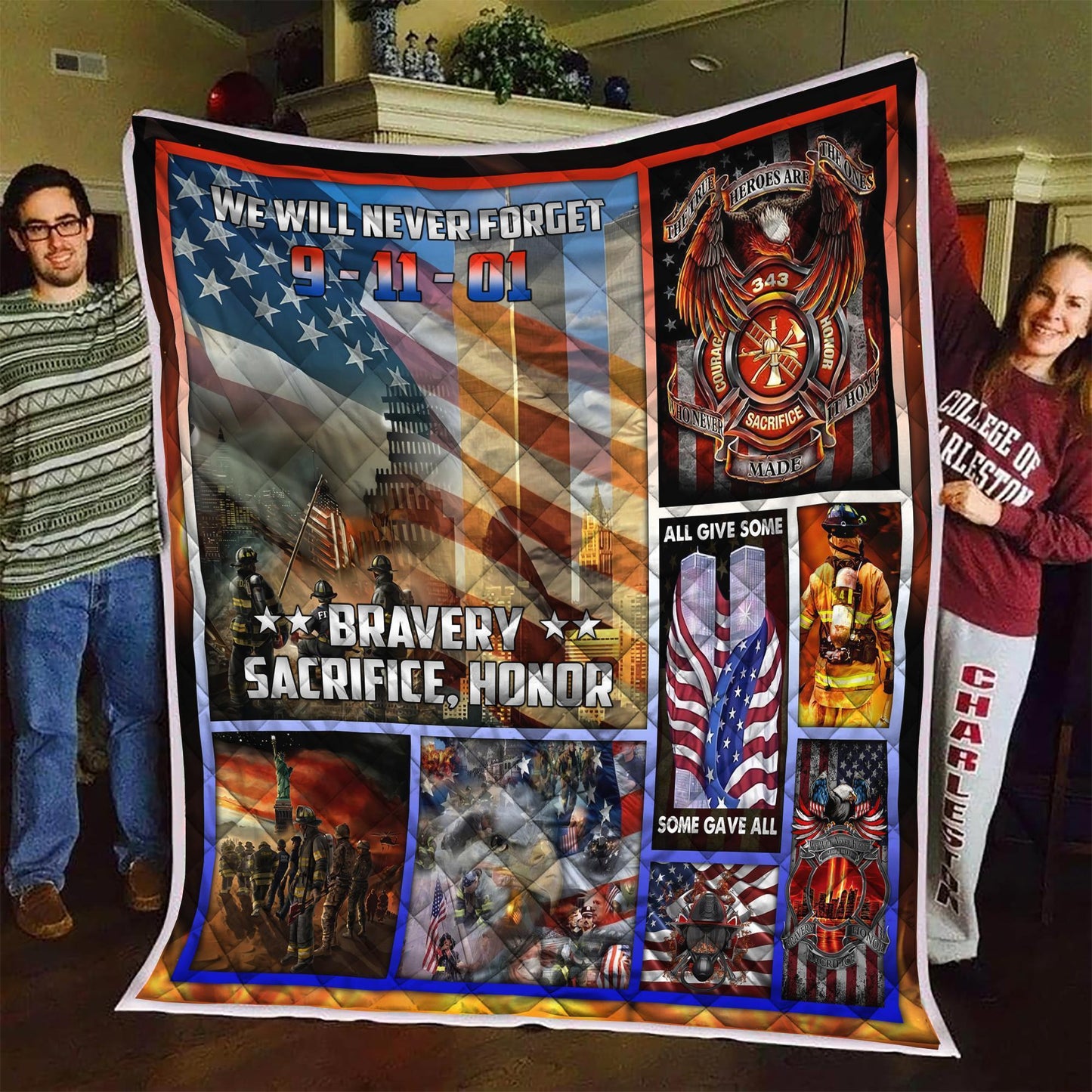 We Will Never Forget Quilt Blanket