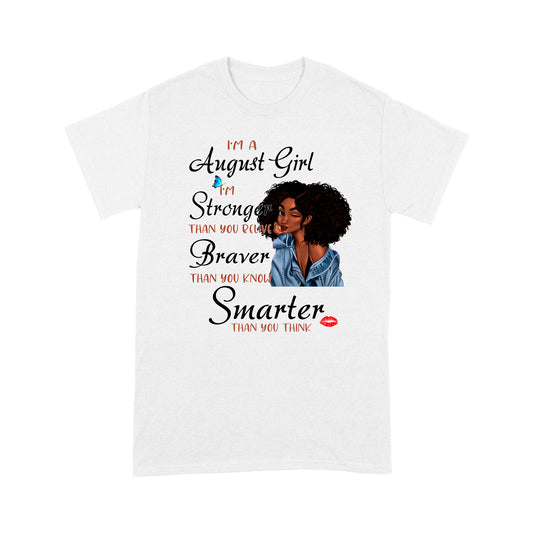 August Black Girl T shirt DL - African Girl T-shirt
