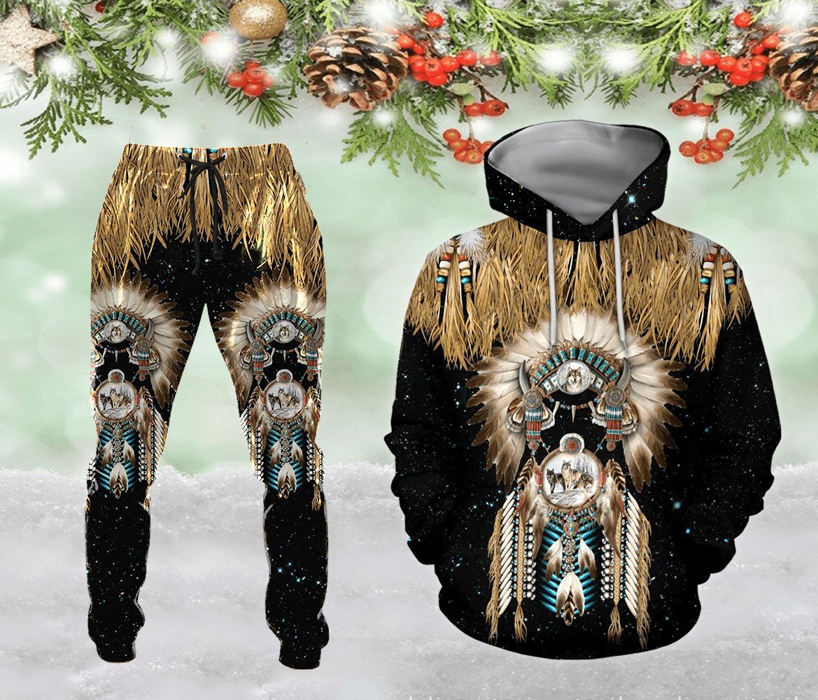 Wolf Native American 3D All Over Printed Unisex Shirts