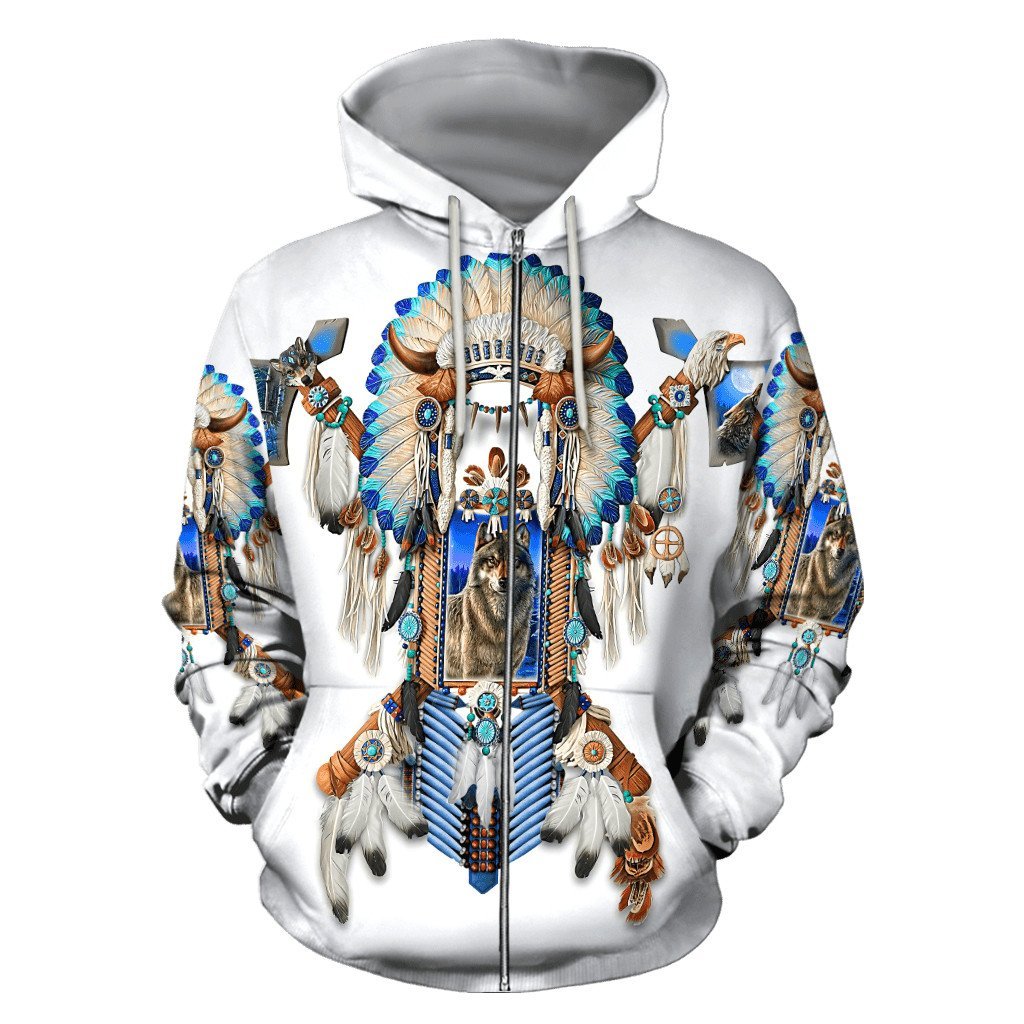 Wolf Native American 3D All Over Printed Unisex Shirts