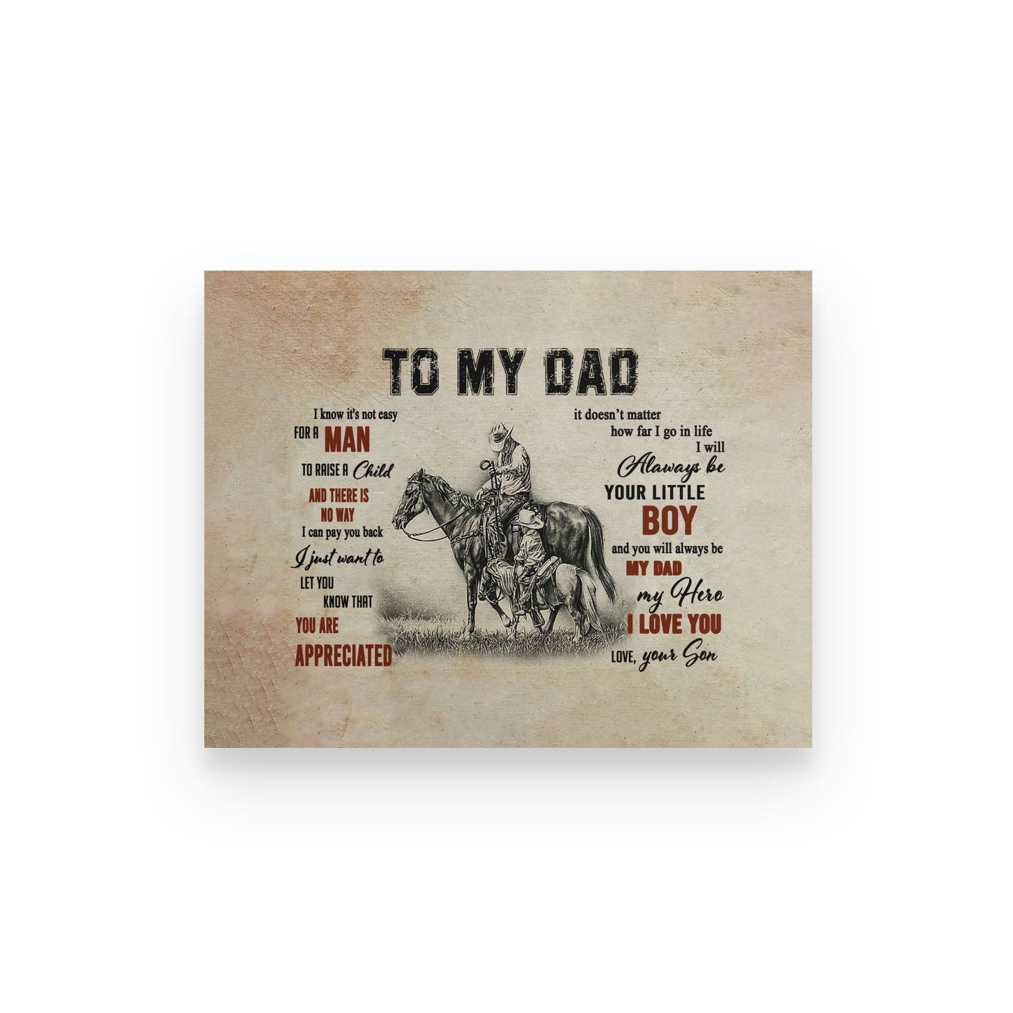 Family Canvas-To My Dad Hunting TA