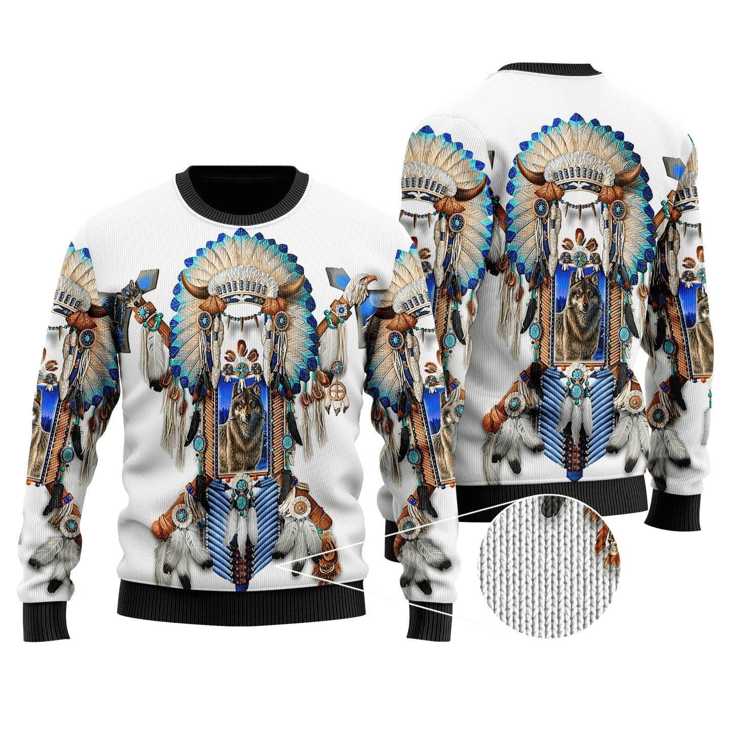 Wolf Native American 3D All Over Printed Unisex Shirts