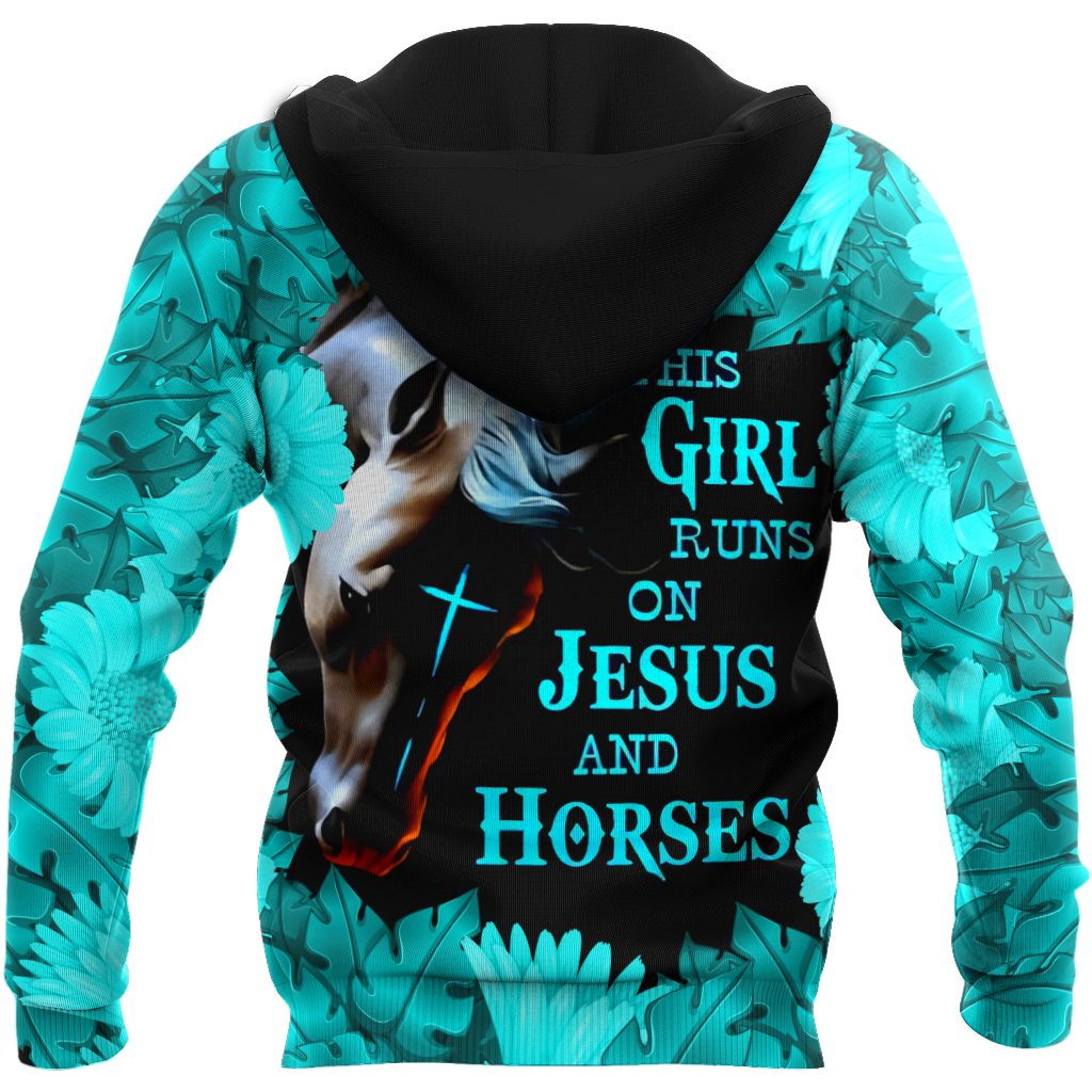 This Girl Runs On Jesus And Horses Shirts Hoodie HHT12082001
