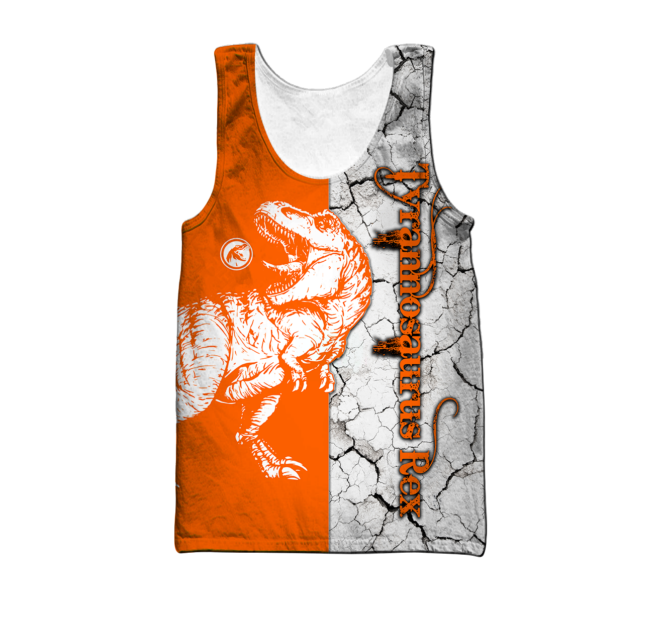 Tyrannosaurus Dinosaur Orange 3D all over printed shirts