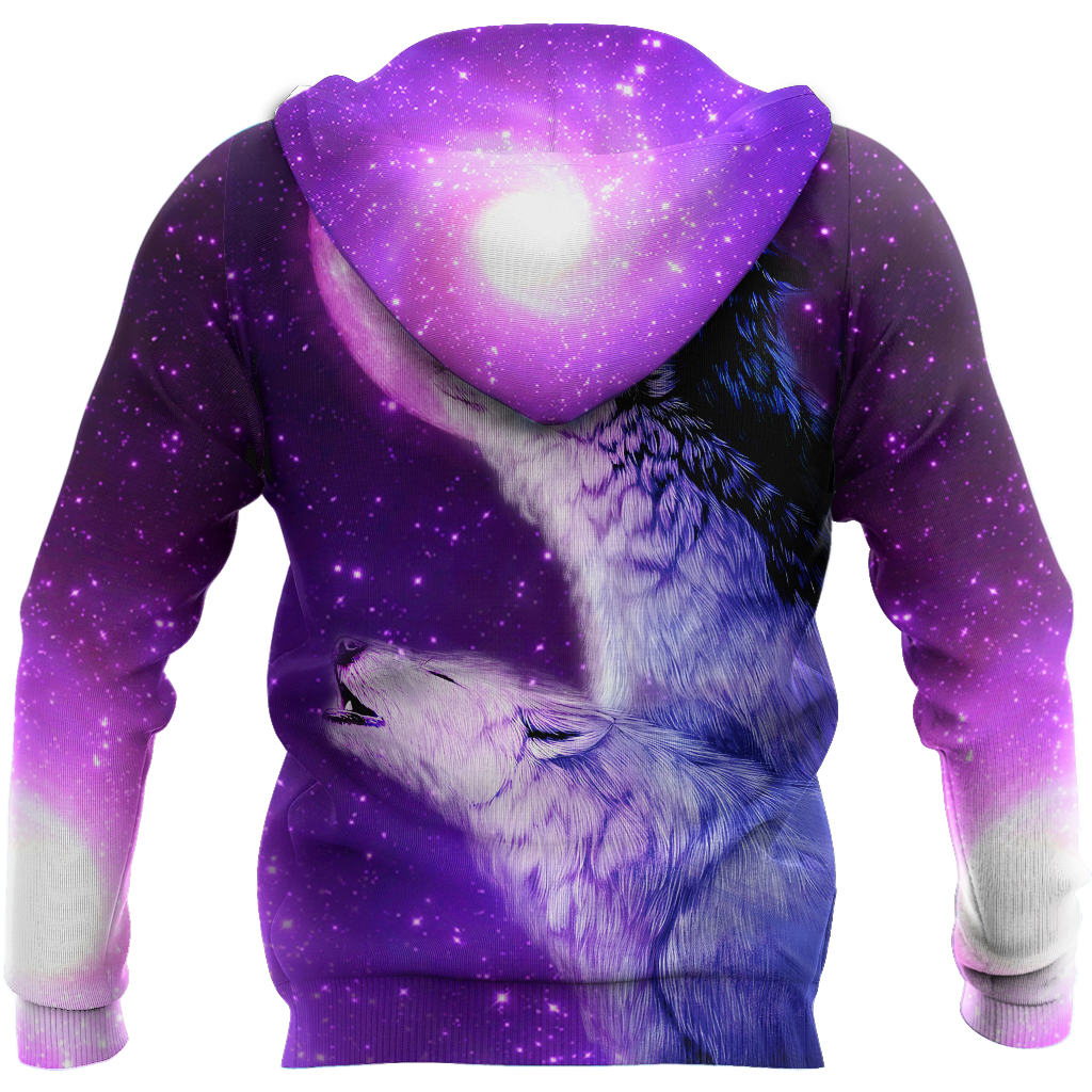 All Over Printed Purple Wolves Hoodie DA300920201-MEI
