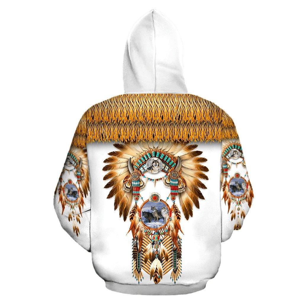 Wolf Native American 3D All Over Printed Unisex Shirts